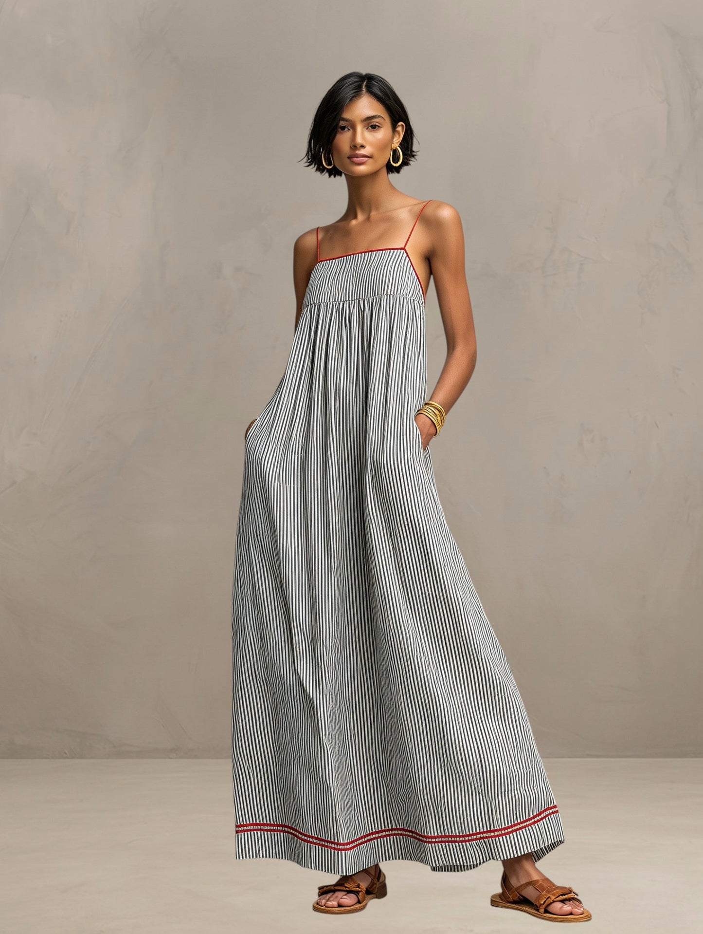 PAMELA | FLIEßENDES SOMMER MAXIKLEID
