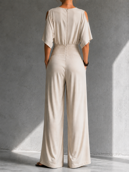 Alia | Elegante Kombination mit Wickeloberteil und weitem Bein